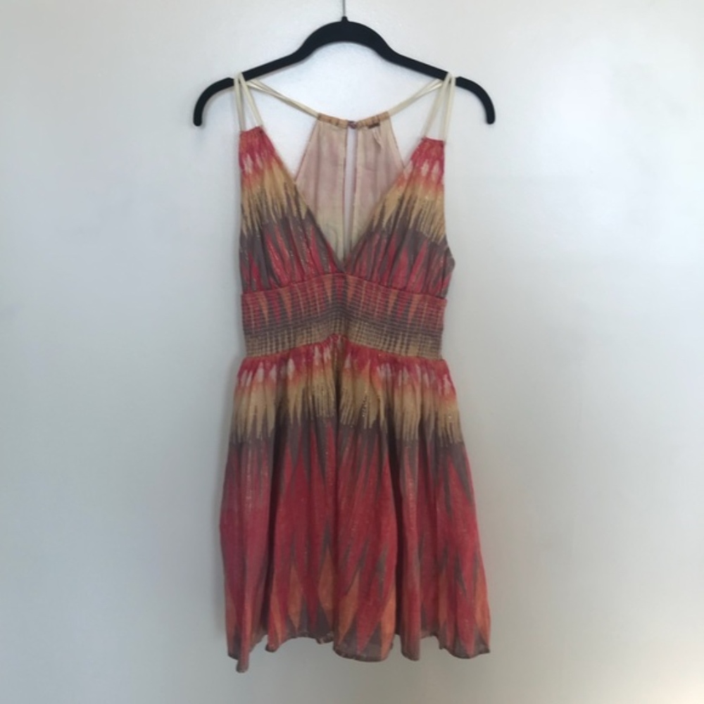 FREE PEOPLE Pink Sunset Sleeveless Dress